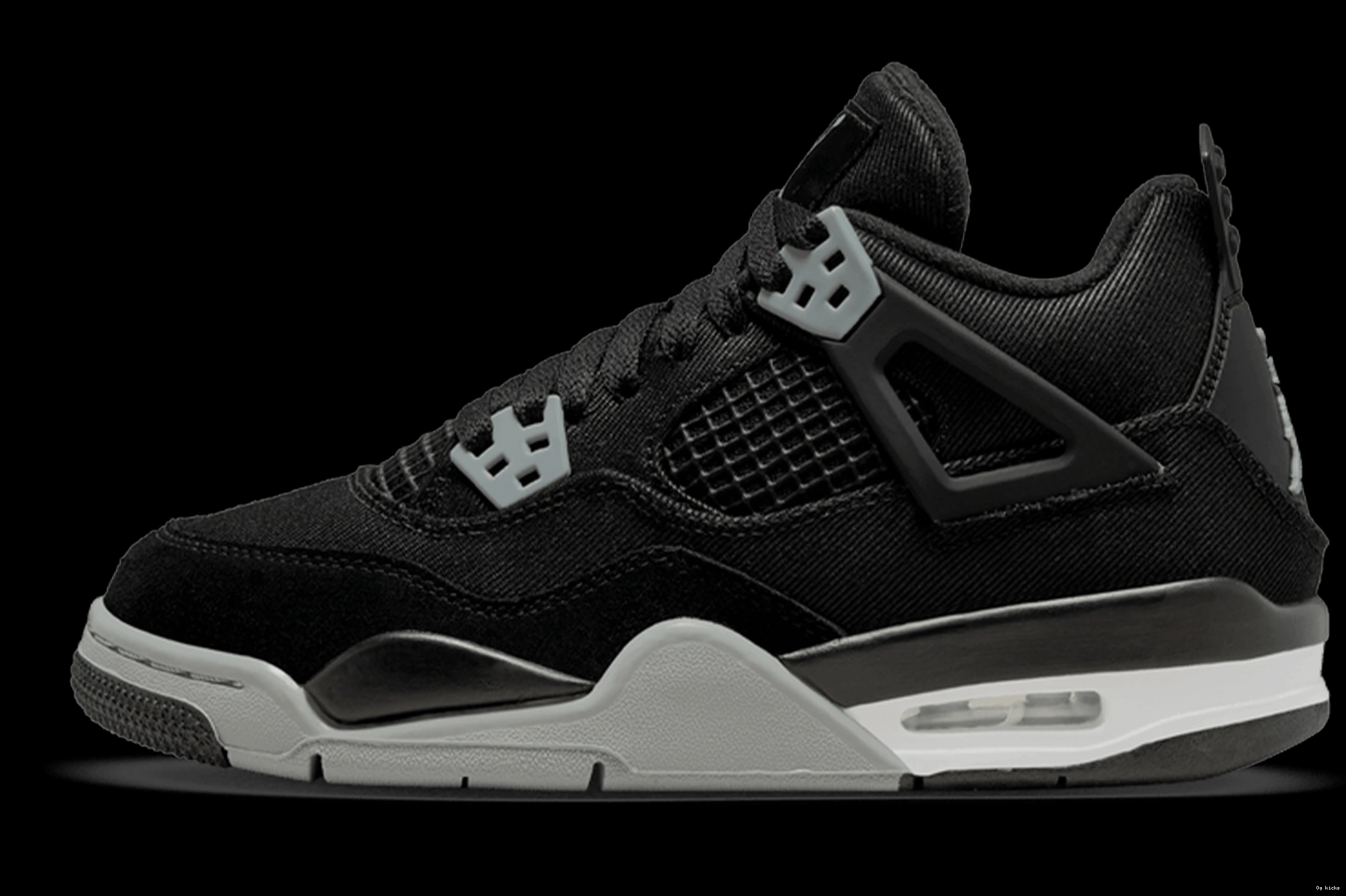 Retro 4 Air Canvas Black Jordan GS 0719